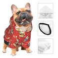 thumbnail image 3 of Cauagu Japanese Maneki Cats Pattern Winter Pet Hoodie Sweatshirts- Dog Hoodie Sweater with Leash Hole - Cute Dog Hoodie - Pet Clothes Puppy Cat Custume -Small, 3 of 8