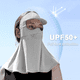 thumbnail image 2 of Máscara de protección solar de verano con borde desmontable para mujer, máscara de seda de hielo transpirable para ciclismo, tipo largo con cortina facial, 2 of 5