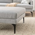 thumbnail image 6 of Modway Evermore Metal and Upholstered Fabric Ottoman in Light Gray, 6 of 7