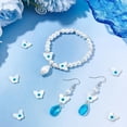 thumbnail image 4 of 1 Box 10Pcs Evil Eye Spacer Beads Natural Shell Butterfly with Horse Eye Loose Beads for Jewelry Making Necklace Bracelet DIY Crafts, 4 of 5
