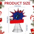 thumbnail image 3 of Comic Style Superhero Web Spiral Christmas Tree Topper with Spring Base and Action Graphic for Holiday Decor, 3 of 9