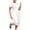 dresses for women clearance-White, variant on Homenesgenics Summer Dresses for Women under $10 Women Flare Sleeve Solid Short Sleeved Round Neck Formal Commuting High Waist Wrap Dress Womens Dresses for Wedding Guest White XXL