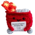thumbnail image 2 of Fuego Bote Basura Ganchillo Apoyo Emocional Contenedor, 2 of 9