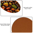 thumbnail image 5 of Thanksgiving Set of 6 Microfiber Leather Round Coasters, 11x11 cm/4.3x4.3 in, Drink Coasters for Home and Bar, Table Coasters, 5 of 6