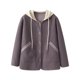 thumbnail image 2 of Parkas de manga larga para mujer, chaquetas acolchadas cálidas para mujer, chaqueta acolchada lisa de manga larga con estampado floral, abrigos con bolsillos, blusa para mujer, 2 of 8
