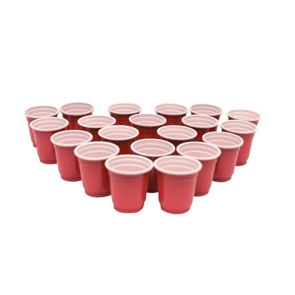 20pc Small Plastic Red Liquor Shot Glass Cup Set Mini Disposable Barware Party Supply