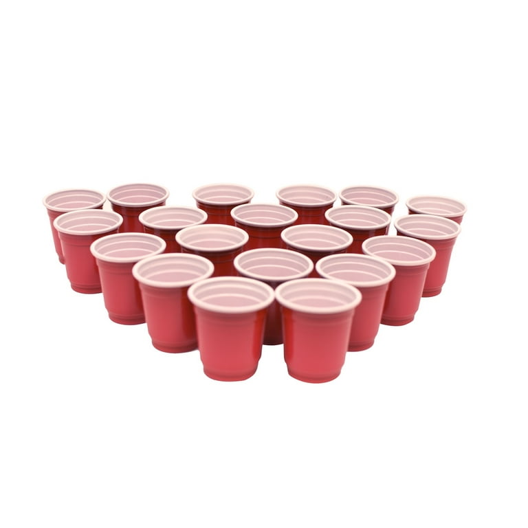 20pc Small Plastic Red Liquor Shot Glass Cup Set Mini Disposable Barware  Party Supply 