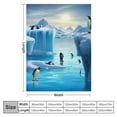 thumbnail image 4 of Nawypu  Custom Penguins On The Iceberg and Water Pattern Bed/Sofa Soft Throw Blanket, 4 of 6