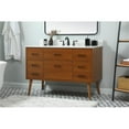 thumbnail image 2 of Elegant Decor Boise 48" MDF Single Bathroom Vanity with Backsplash in Teak, 2 of 8