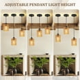 thumbnail image 6 of DONGPAI Rattan Farmhouse Pendant Lights for Kitchen Island, Boho Hand-Woven Lamp Shade Kitchen Hanging Lights Ceiling Light Fixture for Kitchen, Dining Room, Foyer & Entryway, 6 of 9