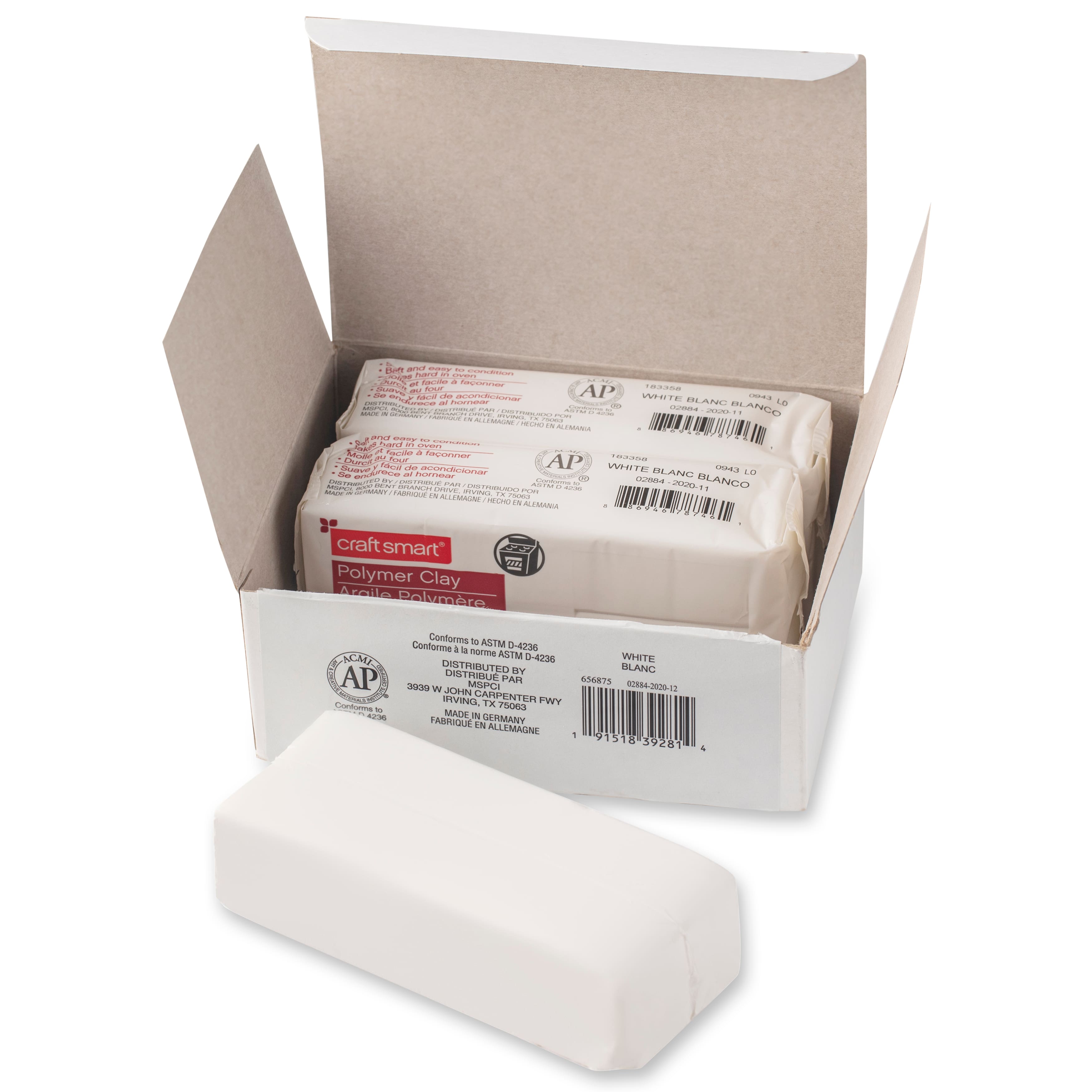 Craft Smart Oven-Bake Polymer Clay, White, 3 lbs photo 4