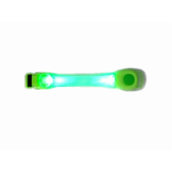 Banda de Brazo de Silicona LED Verde Ajustable Bright Ideas