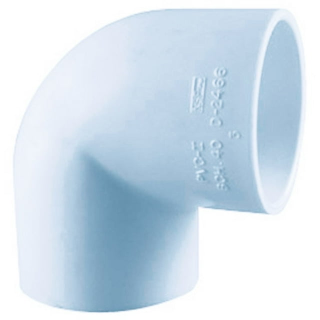 Tubo Charlotte de PVC con codo de 90 grados, 1/2 pulgada, modelo 40