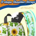 thumbnail image 2 of 17 Inch Lightweight Backpack,PVC Waterproof Oxford Fabric, Ergonomically Designed, with Large Capacity, Sunflower Print, 2 of 5