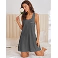 thumbnail image 4 of Ekouaer Nightgowns for Women Cotton Night Gown Tank Sleeveless Sleepshirt Racerback Nightdress Chemise Sleepwear, 4 of 6