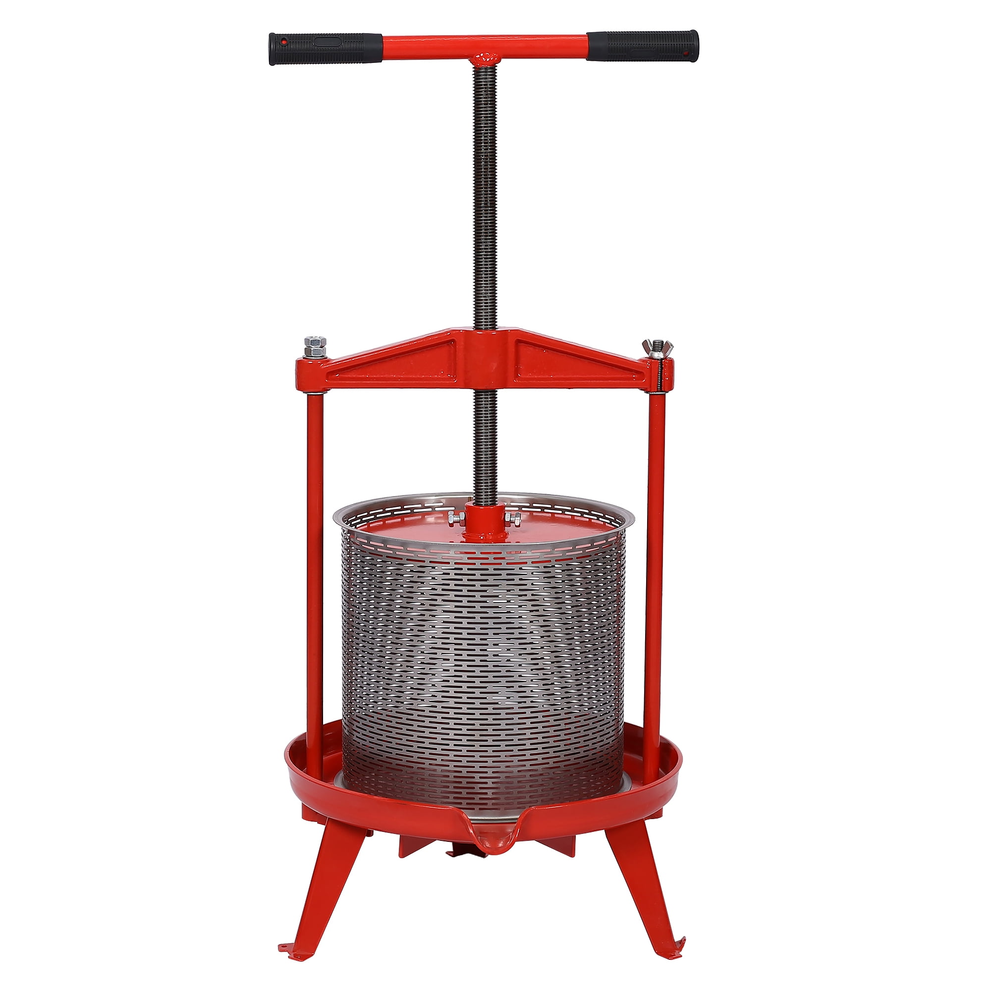 Fruit Manual Press Juices Press High Capacity 12 To 18 Pounds Juicer With Thick Stainless Steel t Basket , T-shaped Hand Shank For Orange, Grapes