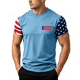 thumbnail image 2 of LWavelet USA 4th of July T-Shirt for Men American Flag Short Sleeve Patriotic Independence Day Tee Top, 2 of 4