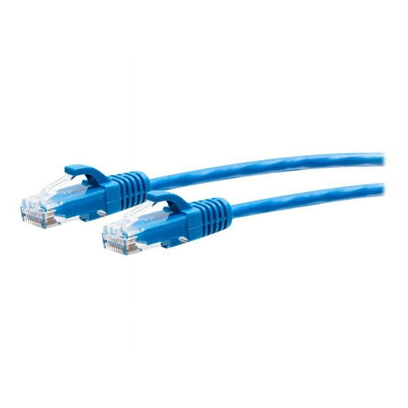 C2G 8ft (2.4m) Cat6a Snagless Unshielded (UTP) Slim Ethernet Patch Cable, Blue, RJ45, M/M