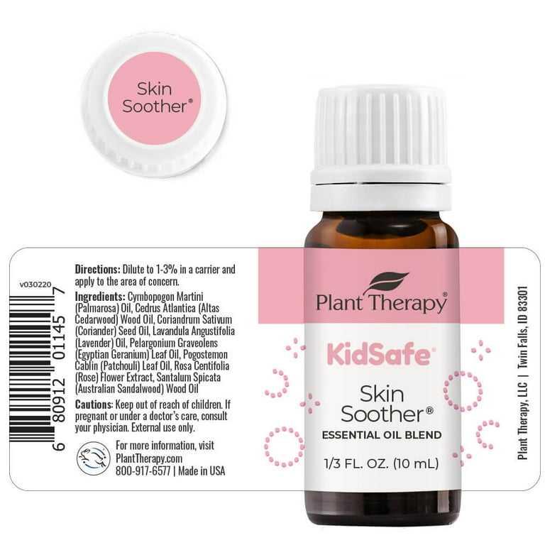 Plant Therapy KidSafe Skin Soother Essential Oil Blend 10 mL (1/3 oz) 100%  Pure, Undiluted, Therapeutic Grade