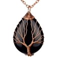 thumbnail image 3 of Black Onyx Teardrop Stone With Bronze Copper Wire NS-108, 3 of 3