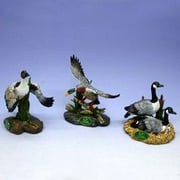Angle View: Set of 3 Ducks Unlimited Pinktail, Mallard and Geese Decorative Table Top Pieces