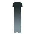 thumbnail image 3 of Women's Gradient Short Sleeve Maxi Dress 2025 Summer Casual Crewneck A Line Flowy Long Dresses with Pockets, 3 of 5