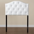 thumbnail image 4 of Bowery Hill Faux Leather Upholstered Twin Headboard with Wood Frame in White, 4 of 5