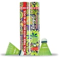thumbnail image 1 of Laserguru Rangili Synthetic Crown And First Grade Eva Bottom Badminton Nylon Shuttlecock | Green Pack Of 12, 1 of 1