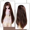 thumbnail image 5 of 1Pc Chemical Fiber Wig Caps Hair Coconut Brown 370~390mm, 5 of 5