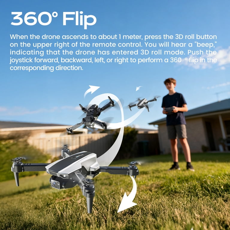 Wefone H30 Foldable Drone with Camera, Optical Flow, Ages 8+ photo 5
