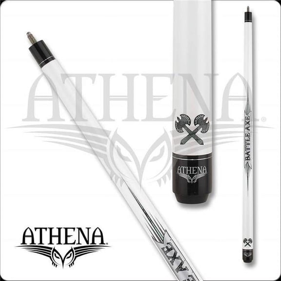 Athena Cues ATHBK1 Athena Battle Axe Break Pool Cue - Metallic Pearl, Grey & Black
