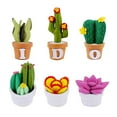 thumbnail image 1 of Pequeño kit de artesanía de plantas suculentas de fieltro de bricolaje no tejido, juguetes educativos de jardín de infantes 3D hechos florales, 1 of 9