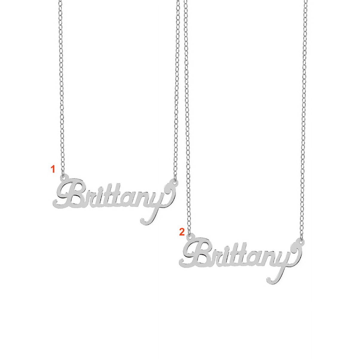 Special Bundle BOGO. Buy One Get One at 50% Off of the Personalized "Brittany" Polished Name Necklace