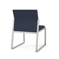 thumbnail image 5 of Lesro Gansett Polyurethane Armless Guest Waiting Room Guest Chair in Silver/Castillo Batik Blue, 5 of 5