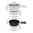 thumbnail image 2 of 500W 1.6L White Mini Hot Pot Multifunction Split Electric Cooker with Steamer 110V for Homes, Apartments, 2 of 24