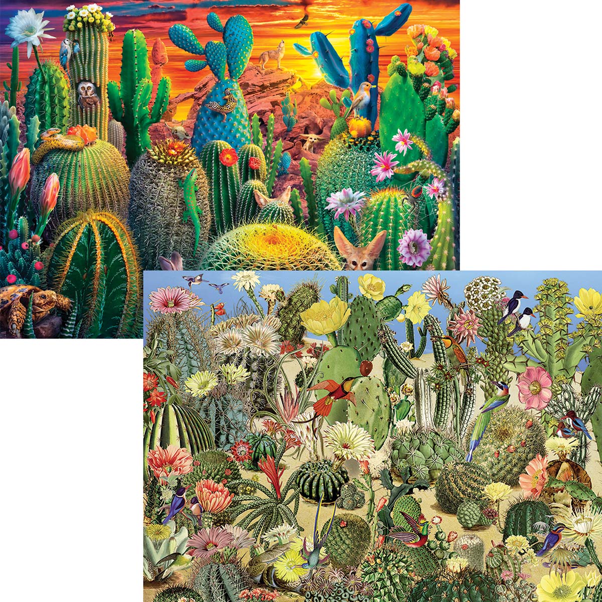 Desert Color & Cactus Garden Set of 2 Jigsaw Puzzle