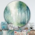 thumbnail image 3 of Designart 'Walk in the Forest' Farmhouse Metal Circle Wall Art, 3 of 3