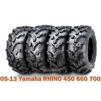 (4) WANDA 25X8X12 25X10X12 fit 05-13 Yamaha RHINO 450 660 700 ATV Tire Set Super Mud