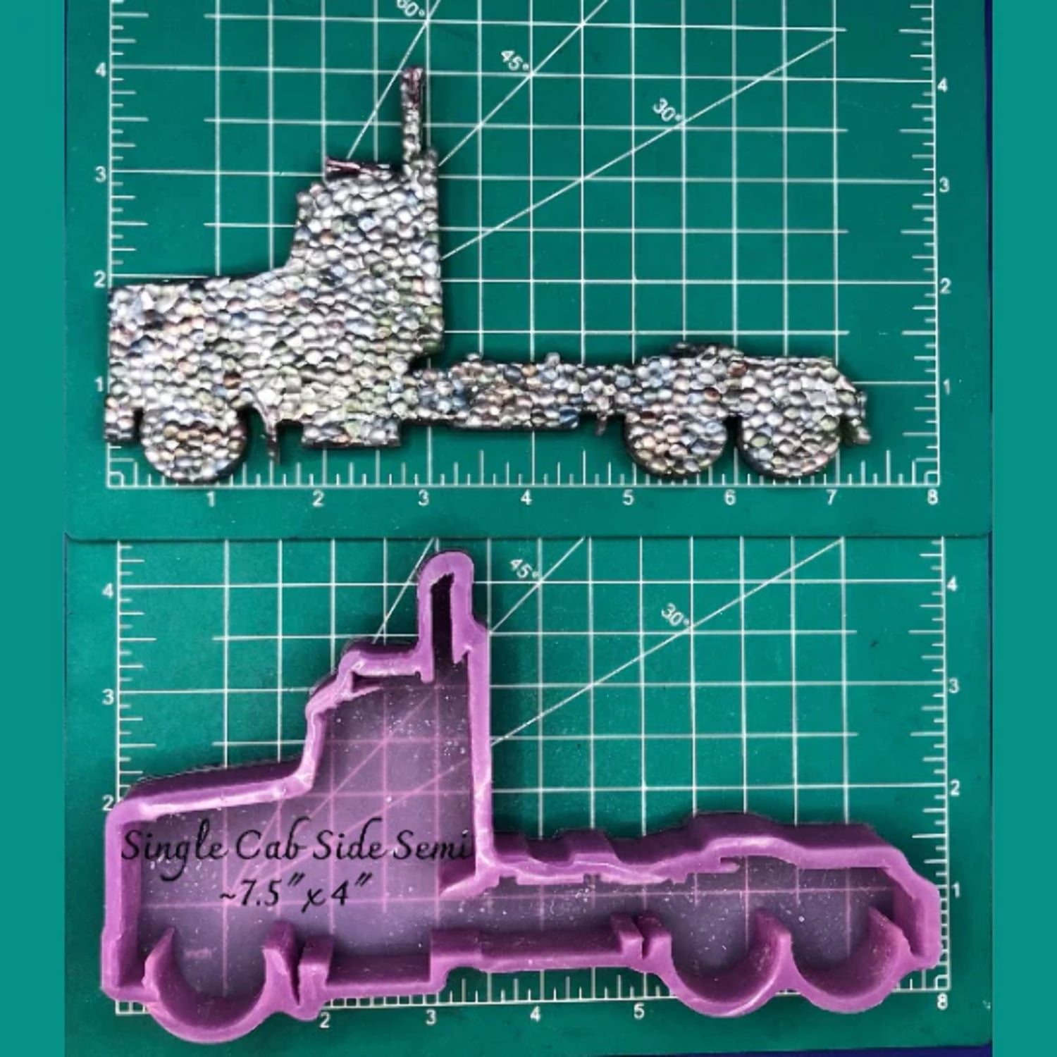 Side Semi - Single Cab - Silicone Freshie Mold