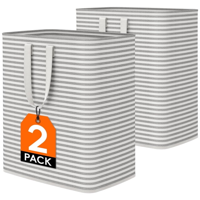 Cesto de ropa Lifewit, grande, plegable, 100 L x 2, gris