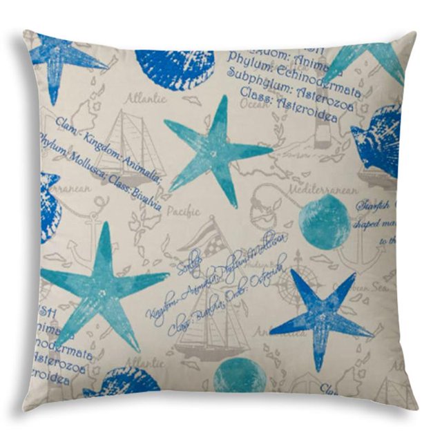Joita Captiva Carré Cousu Fermeture Polyester Coussin d'Extérieur en Bleu