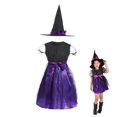 thumbnail image 1 of BCBL Vestido De Halloween Para Niños Niña Disfraz De Murciélago Púrpura Con Diadema Fiesta, 1 of 4