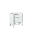 thumbnail image 3 of Elegant Decor Nightstand 1 door 21in. W x 14in. D x 24in. H in antique silver paint, 3 of 8