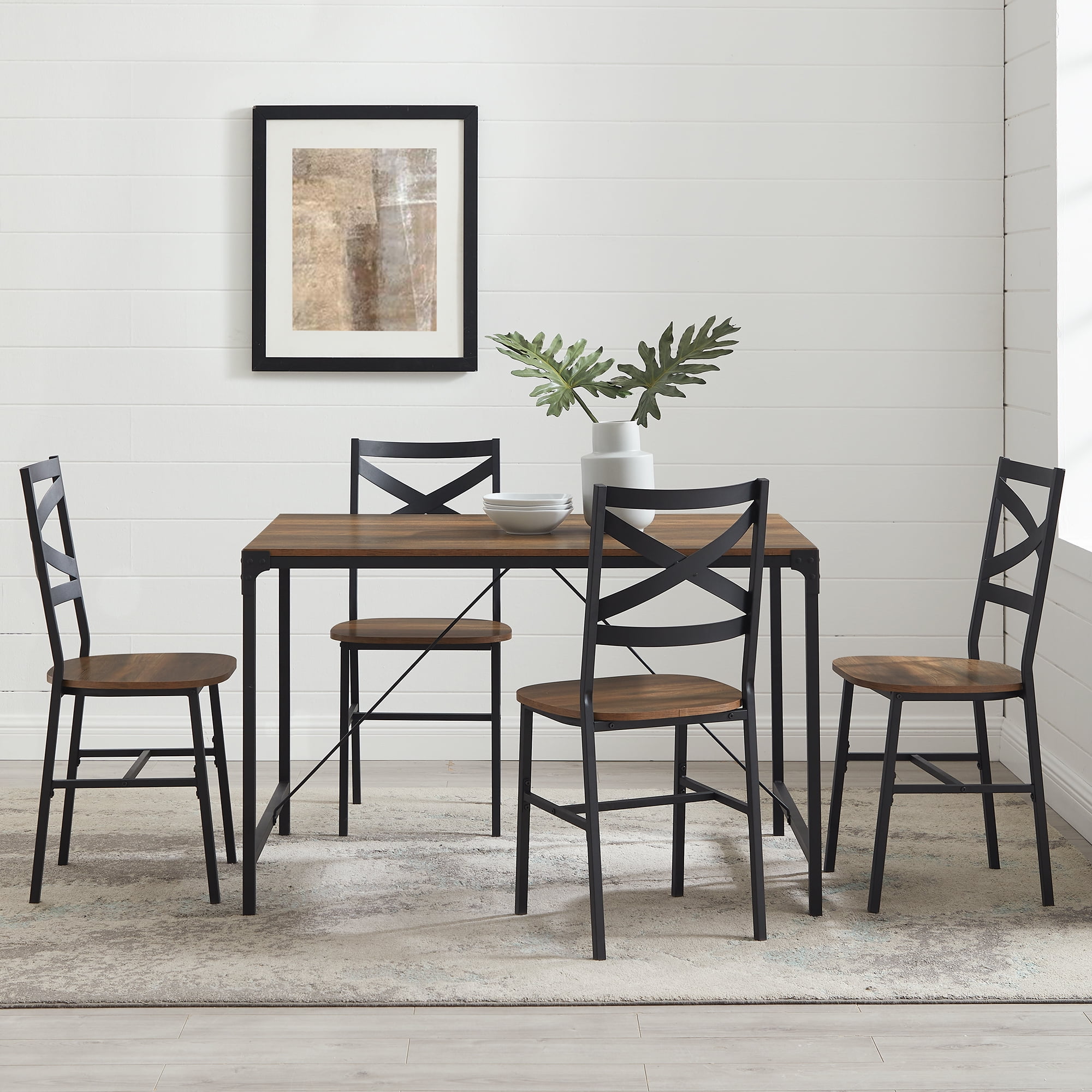 River Street Designs Wilson 5-Piece Reclaimed Barnwood Dining Set