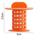 thumbnail image 3 of 2uds. Filtro de colador de fregadero antiobstrucción para baño (naranja), 3 of 5