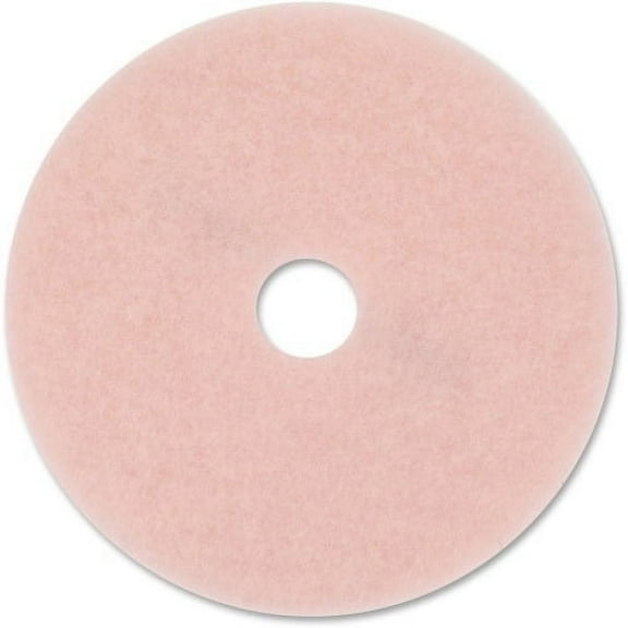 3M 25858 Eraser Burnish Floor Pad 3600, 20", Pink, 5 Pads/Carton