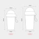 thumbnail image 3 of Camping Botella de agua para bebidas y deportes al aire libre con taza de pajita doble de 600 ml (verde), 3 of 4