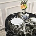 thumbnail image 6 of Coolnut Skeleton Round Tablecloth, Washable Oil Proof Table Cover for Kitchen Holiday Party Wedding Picnic Decoration, 6 of 7