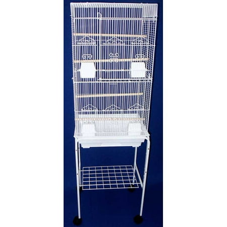 YML Tall Square Top Small Bird Cage with Stand