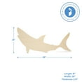 thumbnail image 3 of Unfinished Wooden Shark Cutout 18 inch, 10 Pcs  Wooden Shapes for Crafts and Summer & Nautical Decor and Crafting, by Woodpeckers, 3 of 5